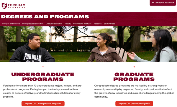 Fordham Web Page