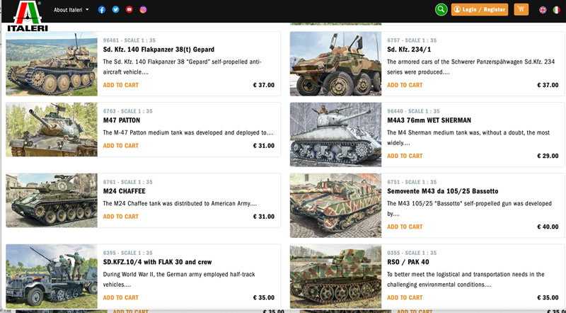 Italeri Product Page